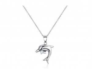 Kalung Pendant Dolphin ing Sterling Silver