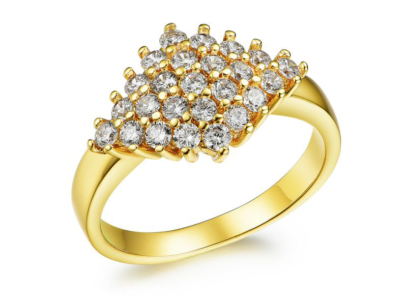Ženski prsten od briljantnog srebra od bijelog kubnog cirkonija